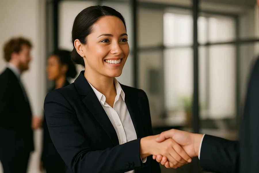Une conseillère Programme Neuf Toulouse accompagne un client