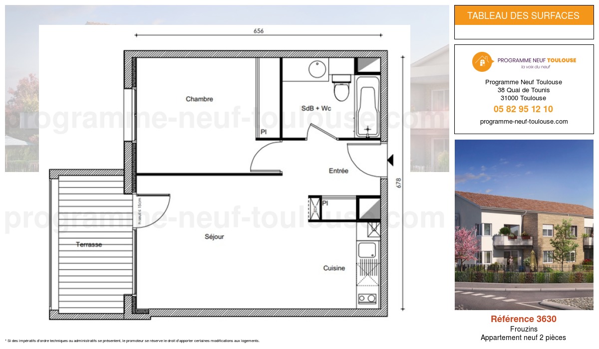 Plan pour un Appartement neuf de  0m² à
					Frouzins