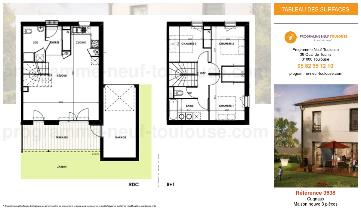 Plan pour un Maison neuve de  0m² à
					Cugnaux