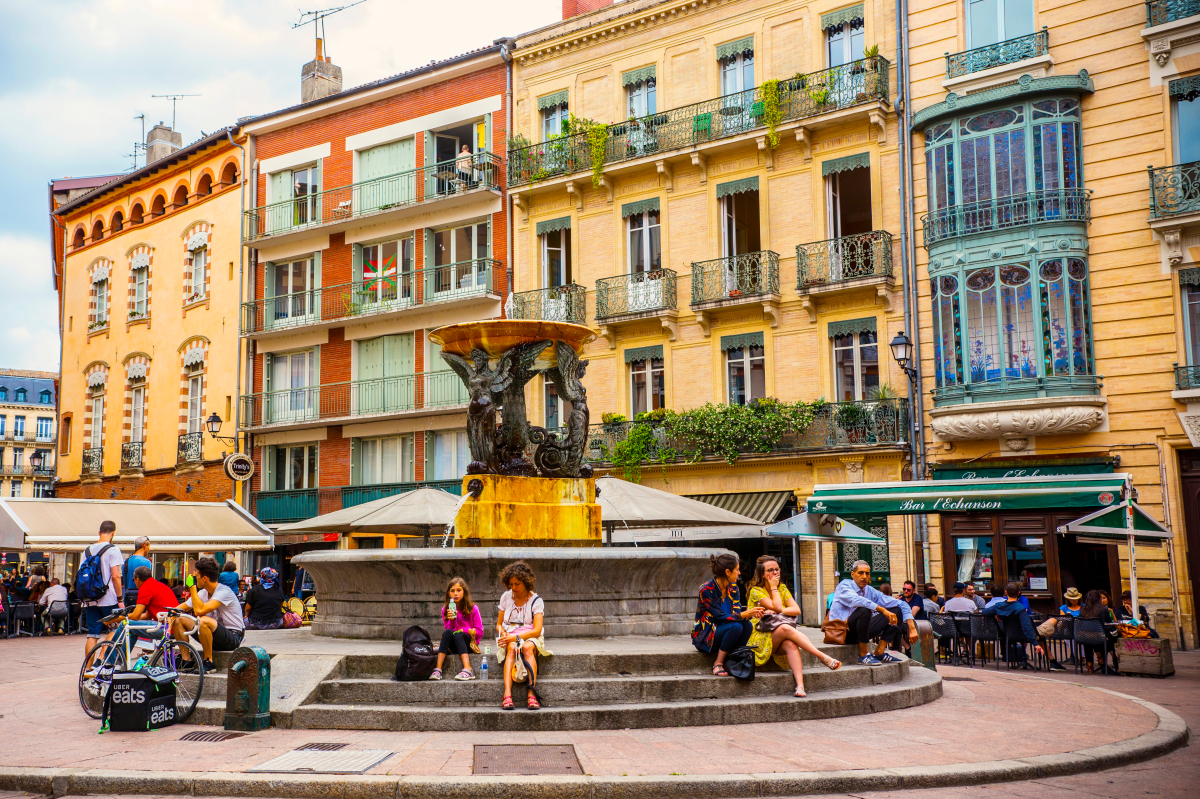 La fontaine de la place de la Trinité à Toulouse