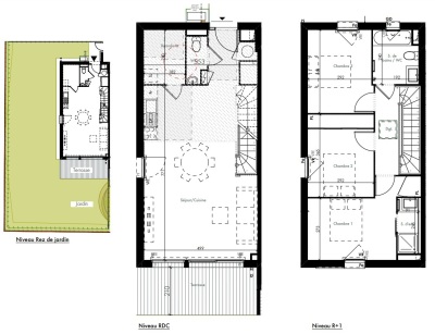 Plan pour un Maison neuve de  91.5m² à
					Balma