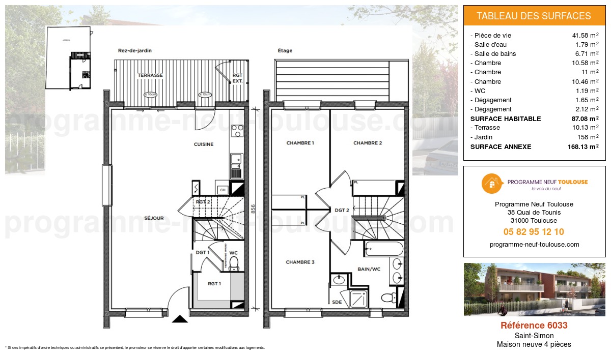 Plan pour un Maison neuve de  87.08m² à
					Saint-Simon