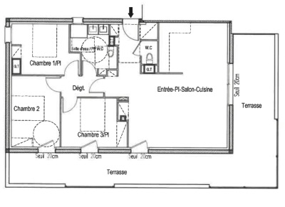 Plan pour un Appartement neuf de  85.56m² à
					Lardenne