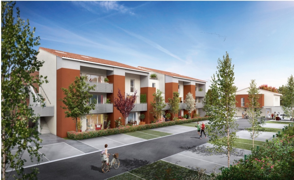 Immobilier neuf Saint-Jory – Image de synthèse d’une future résidence à Saint-Jory