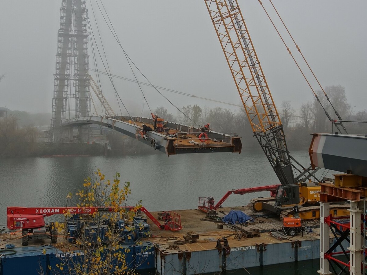 Grands chantiers Toulouse 2024 — Les travaux de construction de la passerelle Robert-Poujade