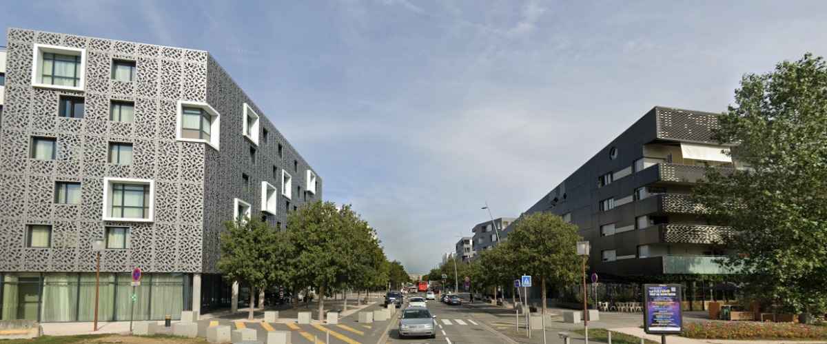 vue sur l'avenue Andromède à Blagnac