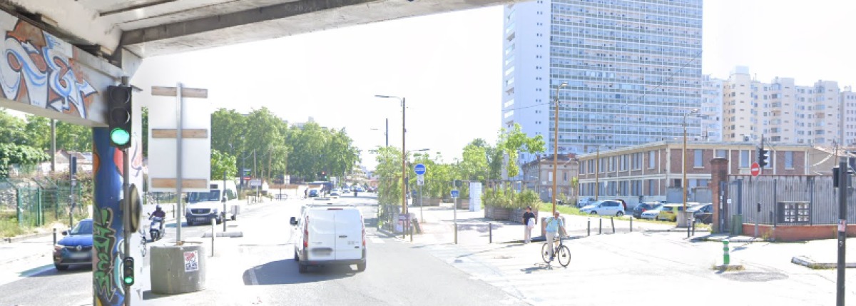 vue sur l'avenue de Lyon à Toulouse